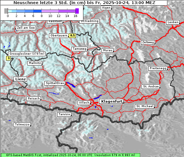Neuschnee, 24. 10. 2025