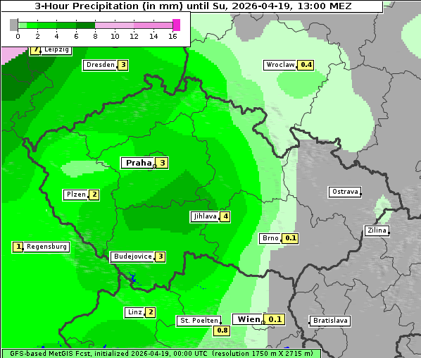 Niederschlag, 19. 4. 2026
