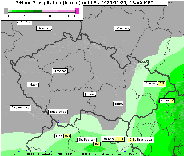 Niederschlag, 21. 11. 2025