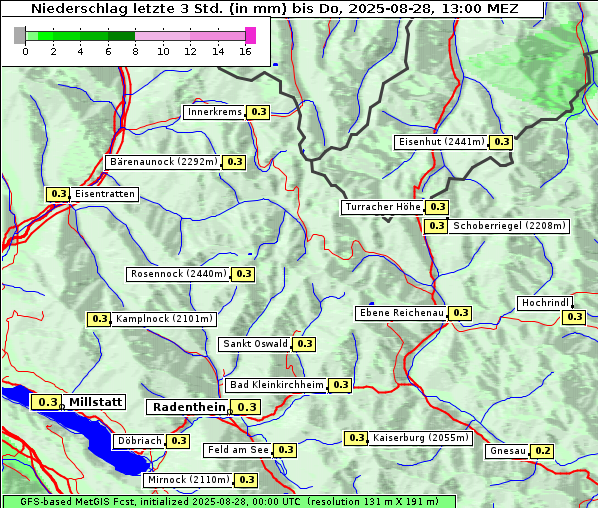 Niederschlag, 28. 8. 2025