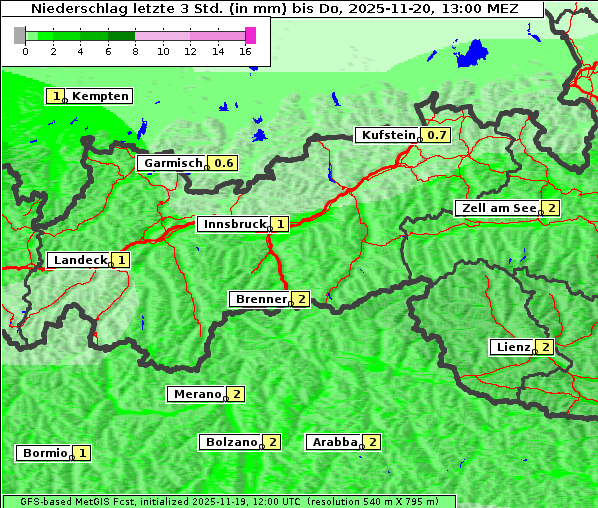 Niederschlag, 20. 11. 2025