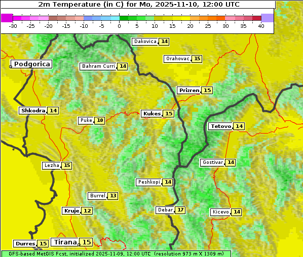 Temperatur, 10. 11. 2025