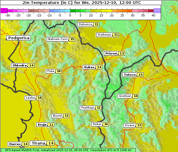 Temperatur, 10. 12. 2025