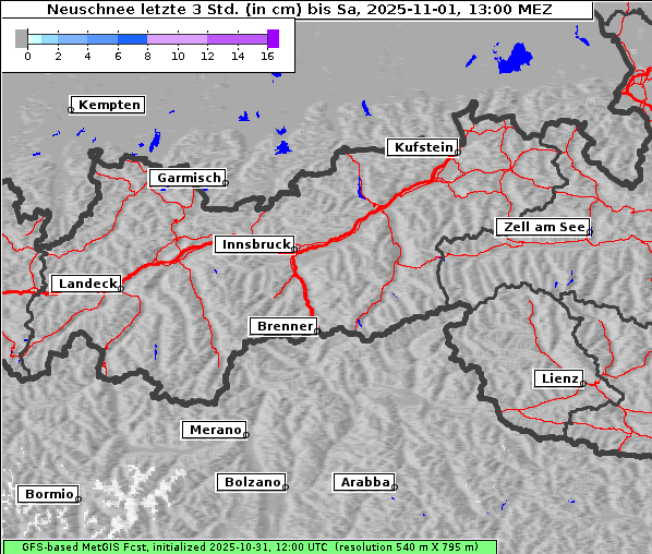 Neuschnee, 1. 11. 2025