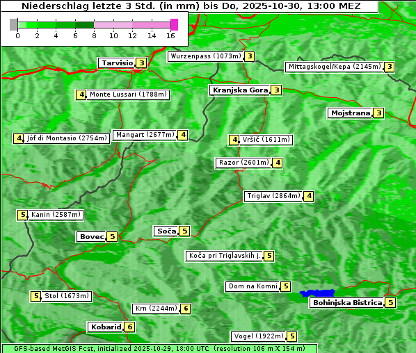 Niederschlag, 30. 10. 2025