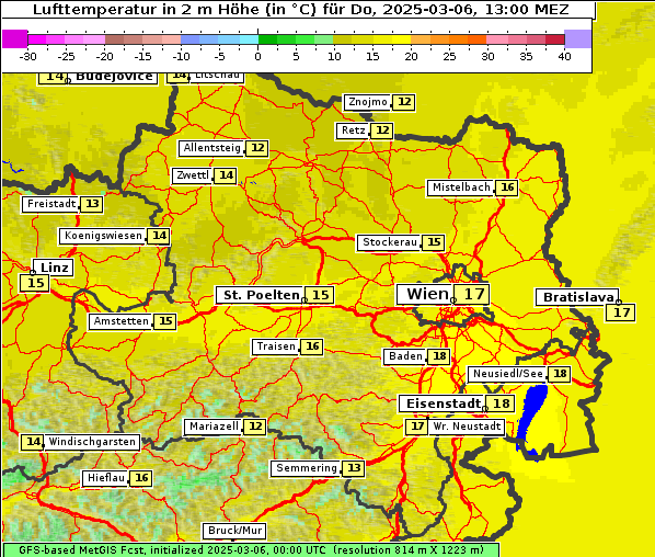 Temperatur, 6. 3. 2025