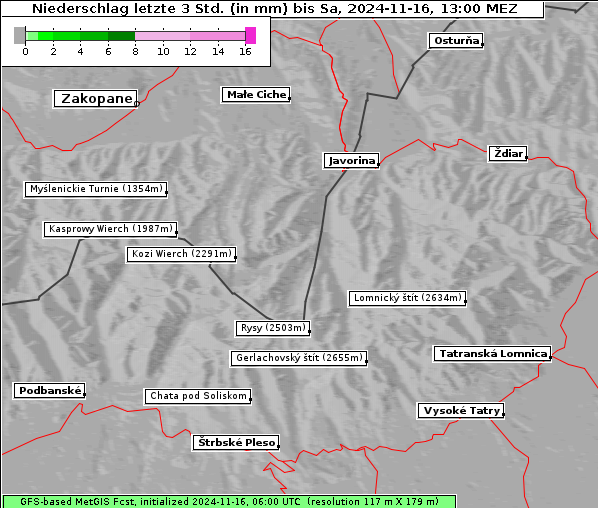 Niederschlag, 16. 11. 2024