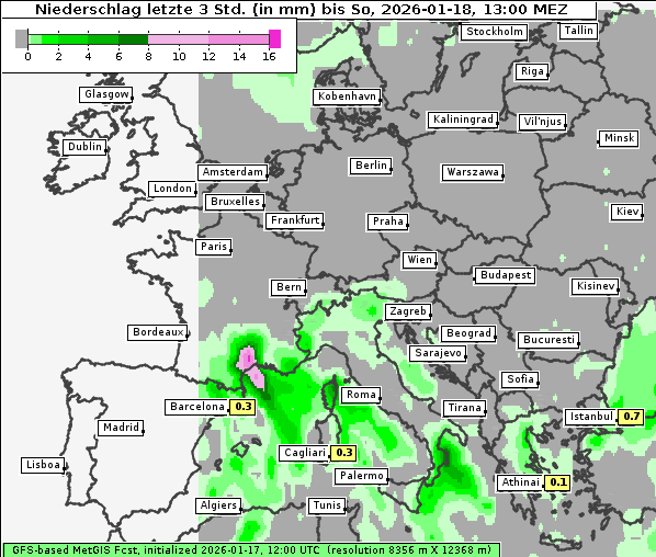 Niederschlag, 18. 1. 2026