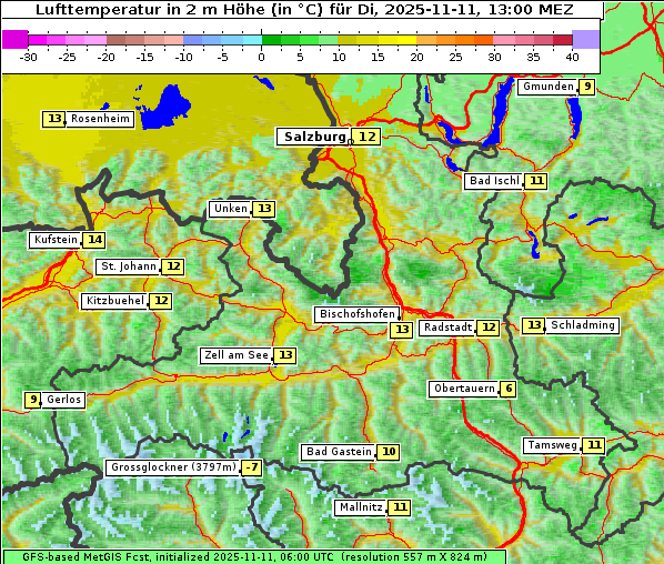 Temperatur, 11. 11. 2025