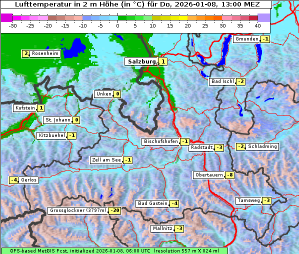 Temperatur, 8. 1. 2026