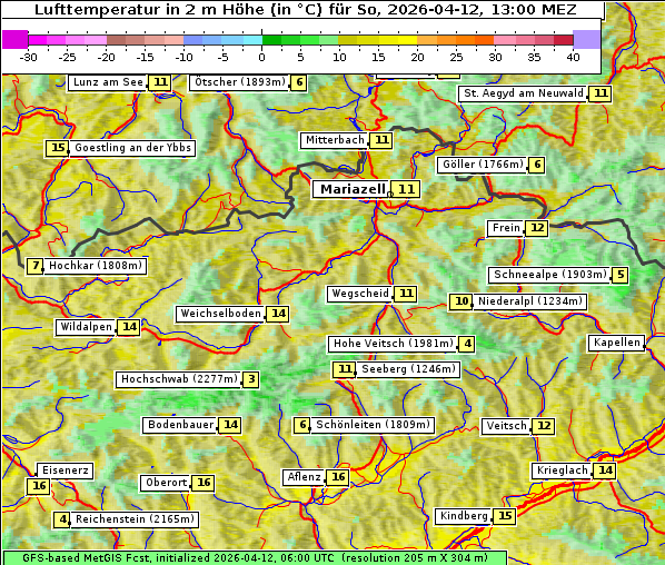 Temperatur, 12. 4. 2026