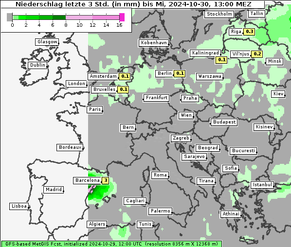 Niederschlag, 30. 10. 2024