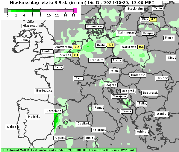 Niederschlag, 29. 10. 2024