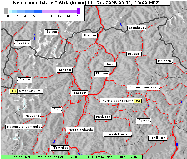 Neuschnee, 11. 9. 2025