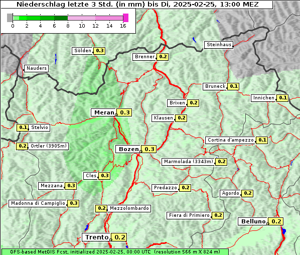 Niederschlag, 25. 2. 2025