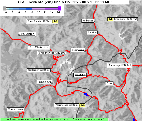 Neuschnee, 24. 8. 2025