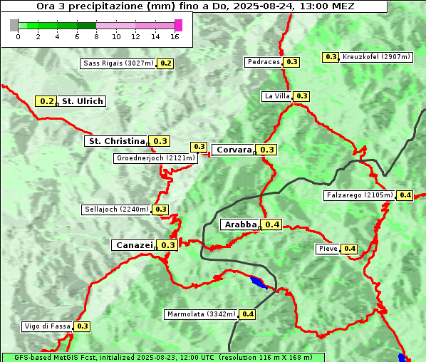 Niederschlag, 24. 8. 2025