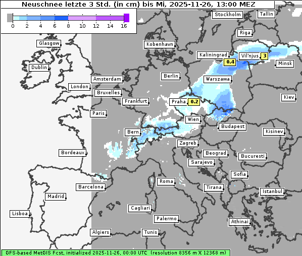 Neuschnee, 26. 11. 2025