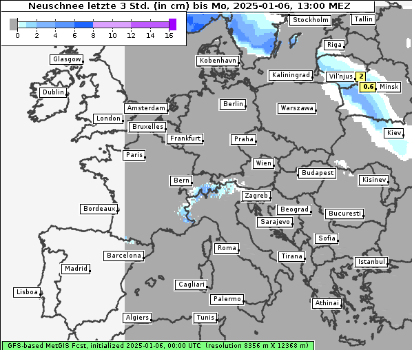 Neuschnee, 6. 1. 2025