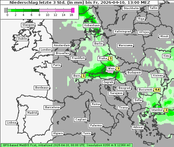 Niederschlag, 10. 4. 2026