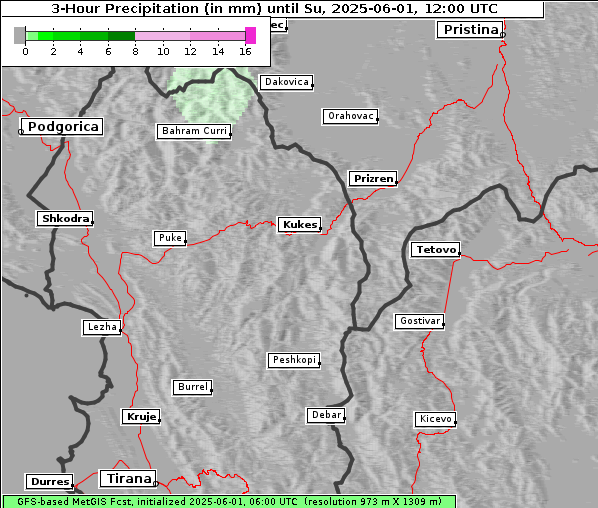 Niederschlag, 1. 6. 2025