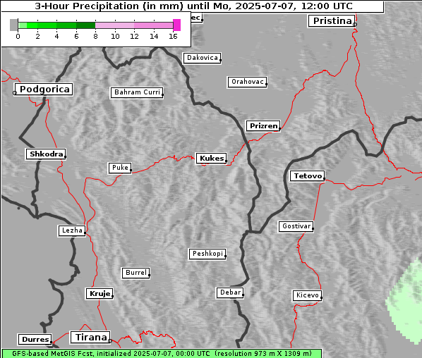 Niederschlag, 7. 7. 2025
