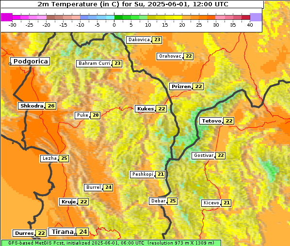 Temperatur, 1. 6. 2025