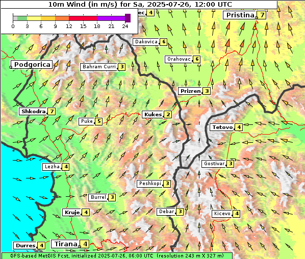 Wind, 26. 7. 2025
