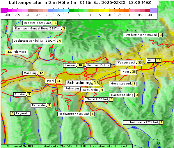Temperatur, 28. 2. 2026