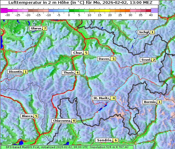 Temperatur, 2. 2. 2026