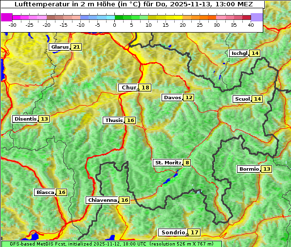 Temperatur, 13. 11. 2025