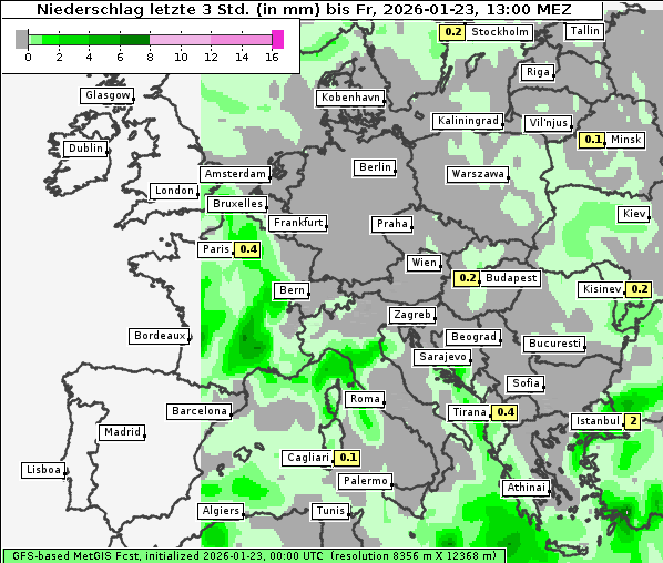 Niederschlag, 23. 1. 2026