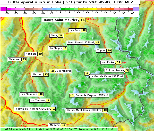 Temperatur, 2. 9. 2025