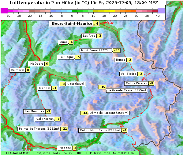 Temperatur, 5. 12. 2025