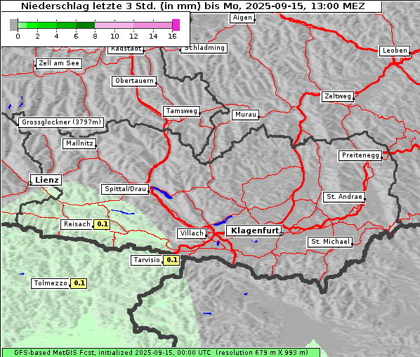 Niederschlag, 15. 9. 2025