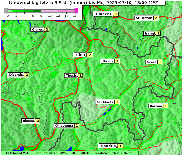 Niederschlag, 10. 3. 2025