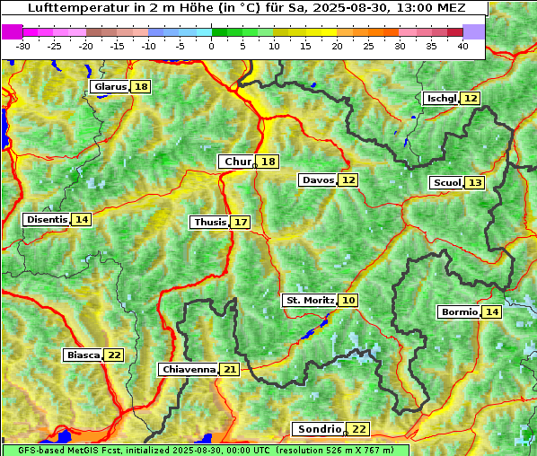 Temperatur, 30. 8. 2025