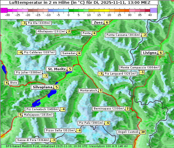 Temperatur, 11. 11. 2025