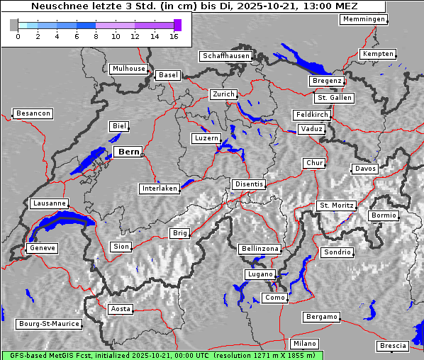 Neuschnee, 21. 10. 2025