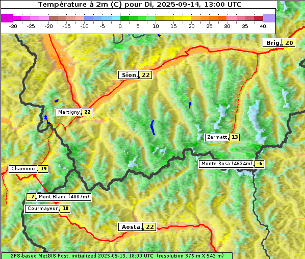 Temperatur, 14. 9. 2025
