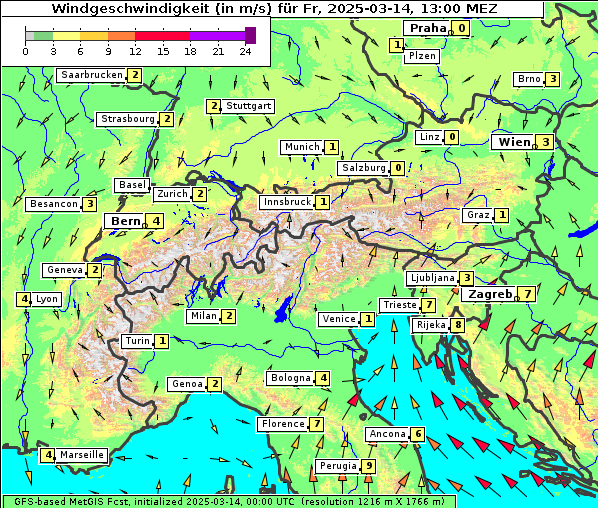 Wind, 14. 3. 2025