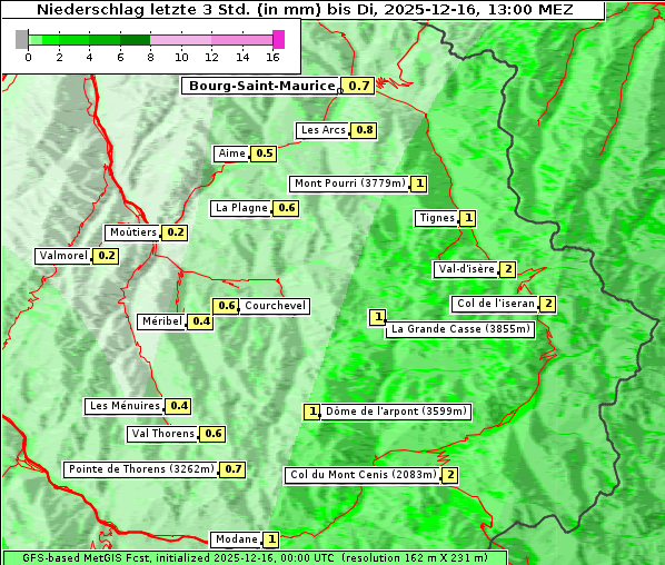 Niederschlag, 16. 12. 2025