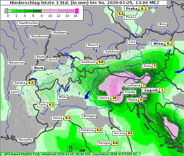 Niederschlag, 25. 1. 2026