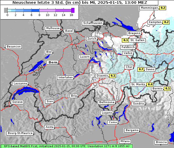 Neuschnee, 15. 1. 2025