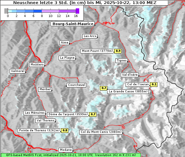 Neuschnee, 22. 10. 2025