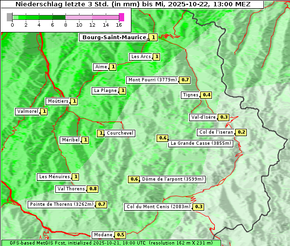 Niederschlag, 22. 10. 2025