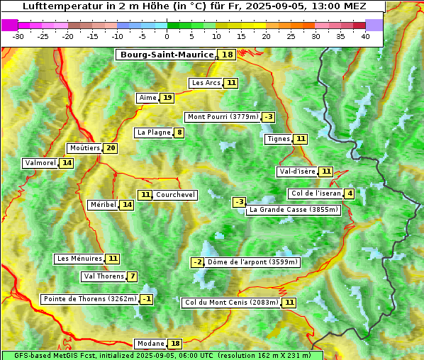 Temperatur, 5. 9. 2025