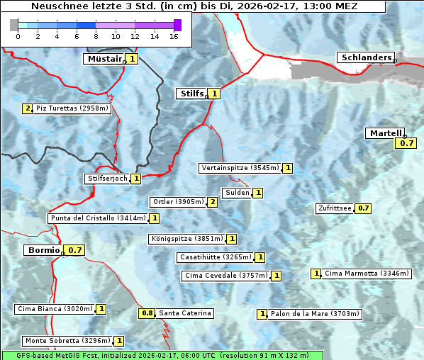 Neuschnee, 17. 2. 2026