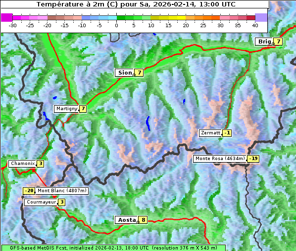 Temperatur, 14. 2. 2026