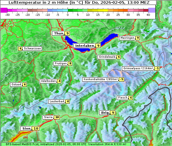 Temperatur, 5. 2. 2026